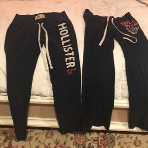 two pairs of hollister sweatpants